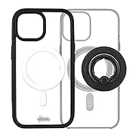 Sonix Active Series | Phone Case + Magnetic Ring (Black) for MagSafe iPhone 15,14,13 | Clear/Black