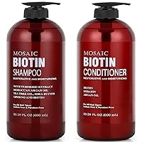 Biotin Shampoo and Conditioner Set for Hair Growth, For Thinning Hair and Hair Loss Treatments for Women & Men, Hair Thickening Products for Women & Men, Paraben & Sulfate Free Shampoo 20.2 FL Oz Each