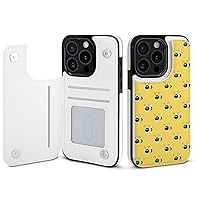Flying Yellow Bees Phone Case Compatible for iPhone 15/iPhone 15 Plus/iPhone 15 Pro/iPhone 15 Pro Max Card Holder Wallet Protector Cover
