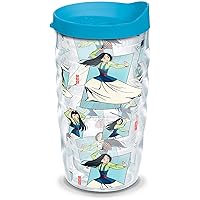 Tervis Made in USA Double Walled Disney - Mulan Collage Insulated Tumbler Cup Keeps Drinks Cold & Hot, 10oz Wavy, Collage