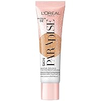 L'Oreal Paris Skin Paradise Water-infused Tinted Moisturizer with Broad Spectrum SPF 19 sunscreen lightweight, natural coverage up to 24h hydration for a fresh, glowing complexion, Medium 02, 1 fl oz