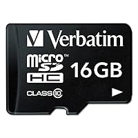 Verbatim 44082 16GB Premium microSDHC Memory Card with Adapter, UHS-I V10 U1 Class 10, Black