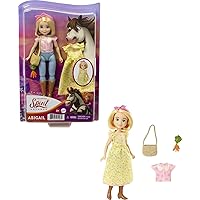 Mattel Spirit Untamed Abigail Doll (Approx.7-in), 2 Fashion Outfits, Purse & Horse-Themed Accessory, 7 Movable Joints, Great Gift for Ages 3 Years Old & Up (GXF19)