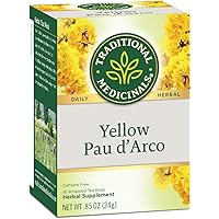 Traditional Medicinals Yellow Pau d’Arco Herbal Tea, Contributes to a Healthy You, (Pack of 6) - 96 Tea Bags Total