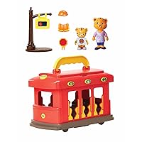 Daniel Tiger's Neighborhood Deluxe Electronic Trolley Vehicle with 2 Songs, 12 Phrases, Sounds & Light! Daniel & Mom Tiger Figures Included, For Ages 3+