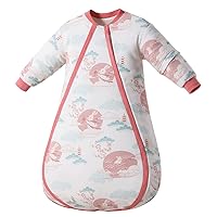 Baby Sleep Sack, 100% Cotton Wearable Blanket Baby Smart Thermostatic Baby Sleep Bag 1.0 TOG