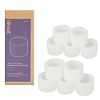 LEVOIT 10-Pack Humidifier Replacement Filters, Capture Fine Particles in Water Tank to Improve Humidification Efficiency, Compatible with Dual150, Dual200S, Classic300(S), LV600S, OasisMist, White