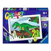 Ravensburger CreArt Roaming Dinosaur Paint by Numbers Kit for Kids - 23561 - Painting Arts and Crafts for Ages 9 and Up