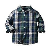 Shirt Boys 4t 5t Toddler Boys Long Sleeve Winter Shirt Tops Coat Outwear for Babys Clothes Plaid Under Shirts for