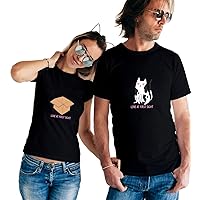 Love Cat First Sight Box_011432_2 Couple Matching Shirts T-Shirts Tshirt