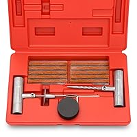 Tooluxe 50002L -35 Piece Tire Repair Universal Heavy Duty Tire Repair Kit with Plugs, Fix A Flat Tire Repair Kit, Ideal for Tires on Cars,Trucks, Tire Plug Kit (Pack of 2, 10 Count Total)