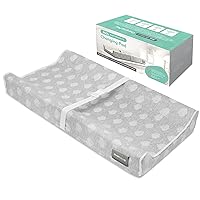 Contoured Changing Pad by Jool Baby - Waterproof & Non-Slip, Includes a Cozy, Breathable, & Washable Cover