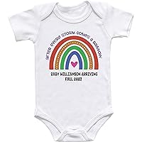 After Every Storm Comes a Rainbow, Custom IVF Baby Bodysuit, Rainbow Pregnancy Announcement, IVF Pregnancy Reveal, Miracle Baby (18M Long Sleeve Bodysuit)