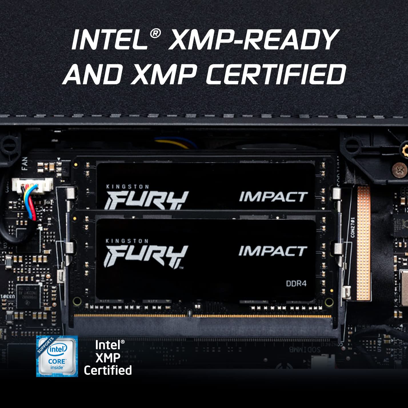 Kingston FURY Impact 32GB (2x16GB) 3200MT/s DDR4 CL20 Laptop Memory Kit of 2 | Intel XMP | AMD Ryzen | Plug n Play | Low Power Consumption | KF432S20IBK2/32