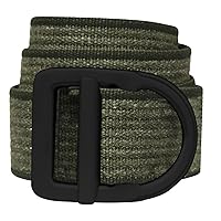 Bison Designs Delta Belt - by - Light Duty 38mm - black Buckle - green l, Fern, up to 42