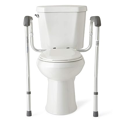 Medline Toilet Safety Rails, Safety Frame for Toilet with Easy Installation, Height Adjustable Legs, Bathroom Safety