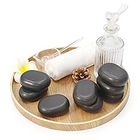 Master Massage Large Flat Ovular Basalt Hot Stone Massage 8piece Pack 3