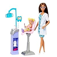 Barbie Careers Dentist Doll and Playset with Accessories, Medical Doctor Set, Barbie Toys