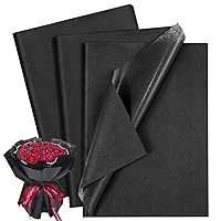 Naler 60 Sheets Black Tissue Paper Bulk Premium Gift Wrapping Paper for DIY Crafts Gift Bags Wedding Christmas Decorations Basket Fillers, 14 x 20 Inch
