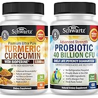 Turmeric Curcumin 1500 and Daily Probiotics 40 Billion CFU Bundle
