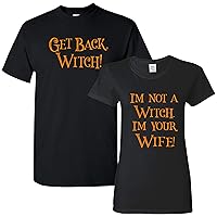 Get Back, Witch! Funny Halloween Quote Mens & Womens T Shirt Bundle