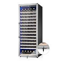 24 Inch Wine Cooler Refrigerator, 179 Bottles Professional Wine Cellars with Powerful Compressor,Quiet Operation and Elegant Design for The Wine Lovers