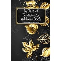 In Case of Emergency Address Book: A low tech tool to be used if your phone is useless. Gift for kids, teens, seniors, friends and family.