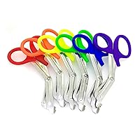 SURGICAL ONLINE 6-Pack Heavy Duty 7.5EMT Trauma Shears, Assorted Rainbow Colors - Ideal for EMS, Nurse, Medic, Police and Firefighter | Strong Enough to Cut A Penny in Half