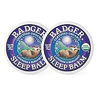 Badger - Sleep Balm, Lavender & Bergamot, Natural Sleep Balm, Scented Relaxing Balm for Children and Adults, Calming Night Balm, Organic Sleep Balm, 0.75 oz (2 Pack)