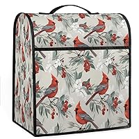 Red Cardinal Birds Christmas (01) Coffee Maker Dust Cover Mixer Cover with Pockets and Top Handle Toaster Covers Bread Machine Covers for Kitchen Cafe Bar Home Decor
