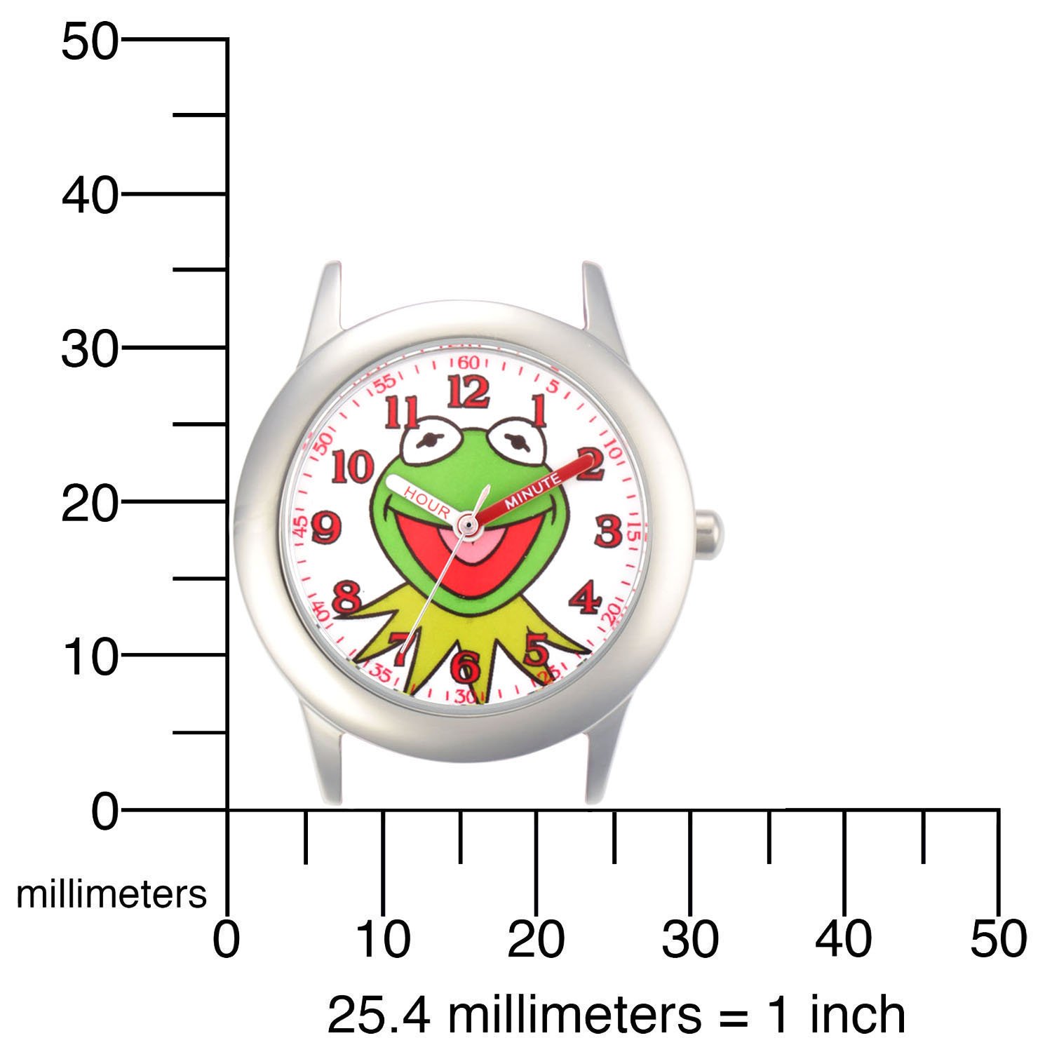 Disney Kids' W001623 The Muppets Kermit Stainless Steel Watch with Nylon Strap
