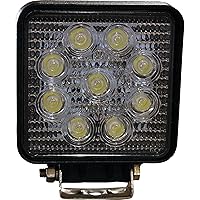 Tiger Lights TL100S LED Square Spot Beam 12V, 27 Wattage, 4 1/2 Length, 4 1/2 Width, 1400 Lumens, Spot Off-Road Light