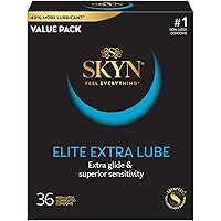 Elite Extra Lubricated Condoms, 36 Count