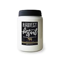 Harvest Festival - 26oz Beeswax and Soy Candles - Farmhouse Collection - 100% Natural, Paraffin Free, with Premium Fragrance Oil, Glass Jars with Lids