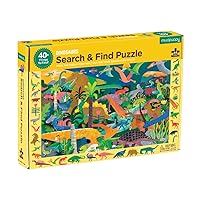 Mudpuppy Dinosaurs — 64 Piece Search & Find Puzzle Jigsaw Puzzle Featuring Diverse Prehistoric Animals and Over 40 Hidden Images to Find for Ages 4+