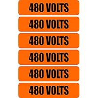 480 Volts Voltage Conduit Markers | Stickers | Decals | Labels Electrical 6X by Awareness Vinyl
