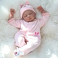 CHAREX Lifelike Reborn Baby Dolls - 22 inch Sleeping Baby Girl Doll, Newborn Baby Doll Handmade Weighted Soft Body That Look Real for Children Kids Collector Age 3+
