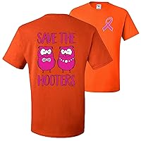 Save The Hooters 2 Chicks Breast Cancer Awareness Front & Back Mens T-Shirts