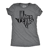 Womens Made in Texas Tshirt Funny State Hometown Pride Tee