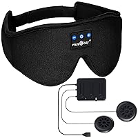 MUSICOZY Sleep Headphones Bluetooth Headband Sleeping Eye Mask & Bluetooth 5.2 Module Kit with Speakers and Charging Cable