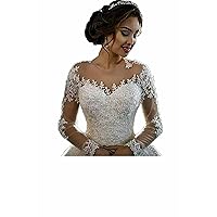 Jessica-Stuff Beautiful Full Stitched Christian Wedding Train Wedding Dress in White Color (16986)
