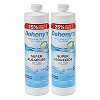 Doheny's Super Algaecide Plus | 100% Professional-Grade | Effective Against Most Types of Algae | 7.1% Chelated Copper (Chelated to Protect from Staining) | Non-Foaming Formula | (2) 40oz Bottles