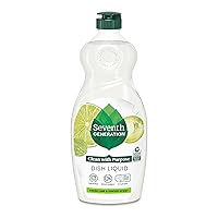Seventh Generation Liquid Dish Soap, Fresh Lime & Ginger, Tough on Grease, 19 Fl Oz