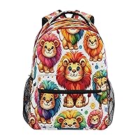 Cartoon Lion Backpack for 1th- 6th Grade Boy Girl,School Backpack Lion Toddler Bookbag,21