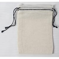 Muslin Bags - Drawstring Bags Small 25pcs - 2.75x4, Reusable Tea Bags, Jewelry Gift, Spice and Cotton Gift Sachet Bags - 100% Cotton - Made in USA - (Black Hem & Drawstring)