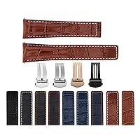 Ewatchparts 19-20mm Leather Strap Band Compatible with Tag Heuer Monza Watch Wr2110 Fit Clasp #Fc5012
