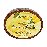 Camille Beckman French Vanilla Glycerine Bar Soap for Hands, Face and Body, 3.5 Ounce