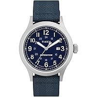 Timex Men's Expedition North Sierra 40mm Watch - Black Strap Green Dial Silver-Tone Case