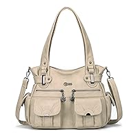 Purses and Handbags for Women Large Hobo Shoulder Bags Soft PU Leather Multi-Pocket Tote Bag