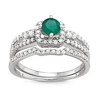 1 Carat Total Weight (cttw) 10K Wedding Rings - Diamond Bridal Ring for Women